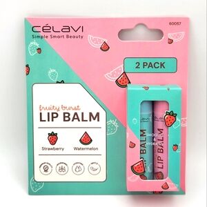 CELAVI 2-Pack Fruity Burst Lip Balm NEW